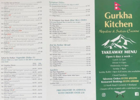 Gurkha Kitchen menu