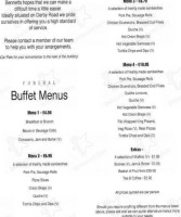 Bennetts Bar, Restaurant And menu