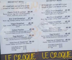 Le Croque Cafe Sandwich menu