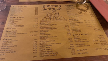 Birraria Bauce menu