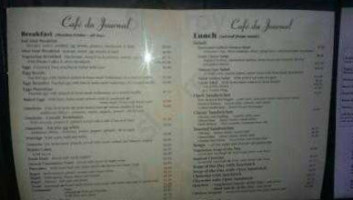 Cafe Du Journal menu