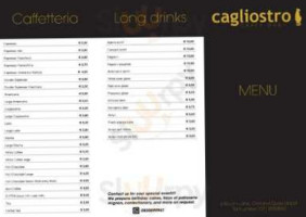 Caffe Cagliostro menu