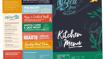 The Bell Inn Pub Kitchen menu