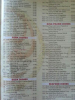 Honeymoon Chinese menu
