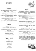 The Banc Knighton menu
