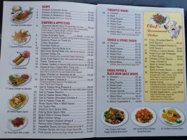 Oriental menu