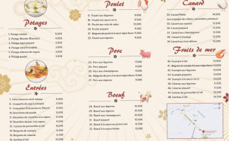 Chinois-traiteur Sin-yang menu