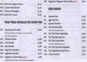 Chow Chow menu