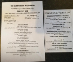 The Haxey Gate Inn menu