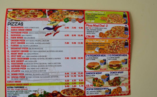 Pizza Pronto menu