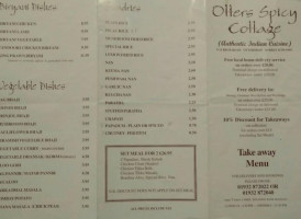 Otter's Spicy Cottage menu