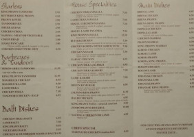 Otter's Spicy Cottage menu