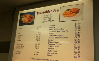 Golden Fry menu