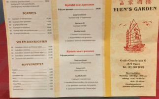 Yuen's Garden menu