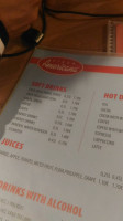 Pizza Americana menu