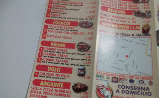 Pizzeria Due Amici menu