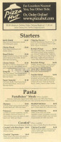 Pie-o-neer Pizza menu