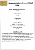 Santa Marina Restaurant Bar menu