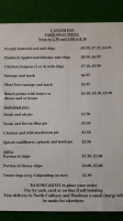 The Catash Inn menu