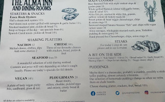 The Alma Inn And Dining Rooms menu