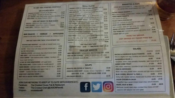The Crooked House menu