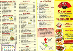 Canton Chinese Take Away menu