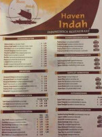 Indonesisch "haven Indah menu