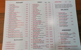 Pizzeria Bolero menu