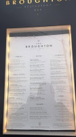 The Broughton menu