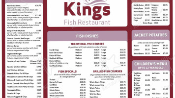 Kings Fish Resturant menu