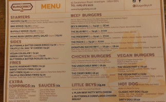 Burgerbey menu