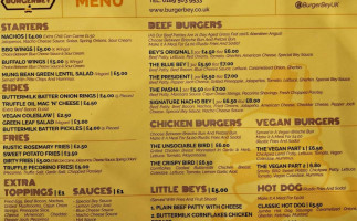 Burgerbey menu