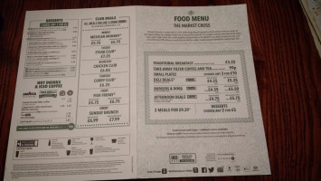 The Market Cross (wetherspoon) menu