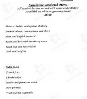 The Plough Itchen Abbas menu