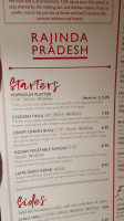 Rajinda Pradesh menu