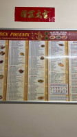 The Golden Phoenix menu