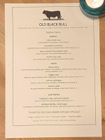 The Old Black Bull menu