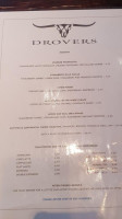 Drovers Inn menu