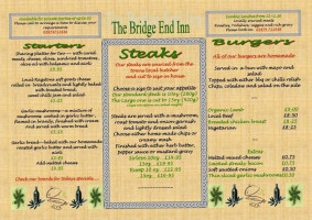 The Bridge End Inn menu