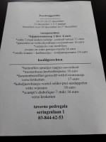 Taverne Brasserie Pedregala menu