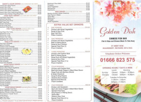 The Golden Dish menu