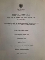 The Chequers Inn menu