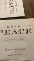 Cafe Peace menu