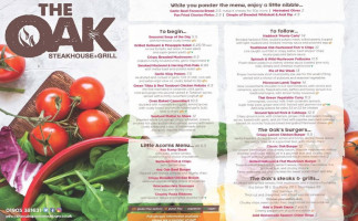 The Oak Steakhouse And Grill menu