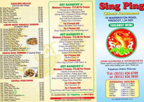 Sing Ping menu