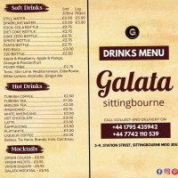 Sittingbourne Galata Meze Bar Restaurant menu
