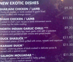 Royal Tandoori menu