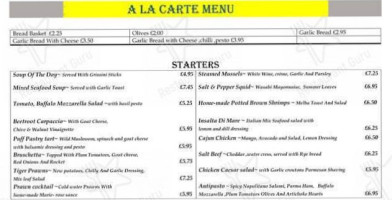 Limoncello menu