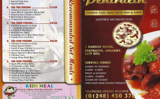 Pentraeth Services menu