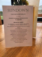 Sundown By Rocs menu